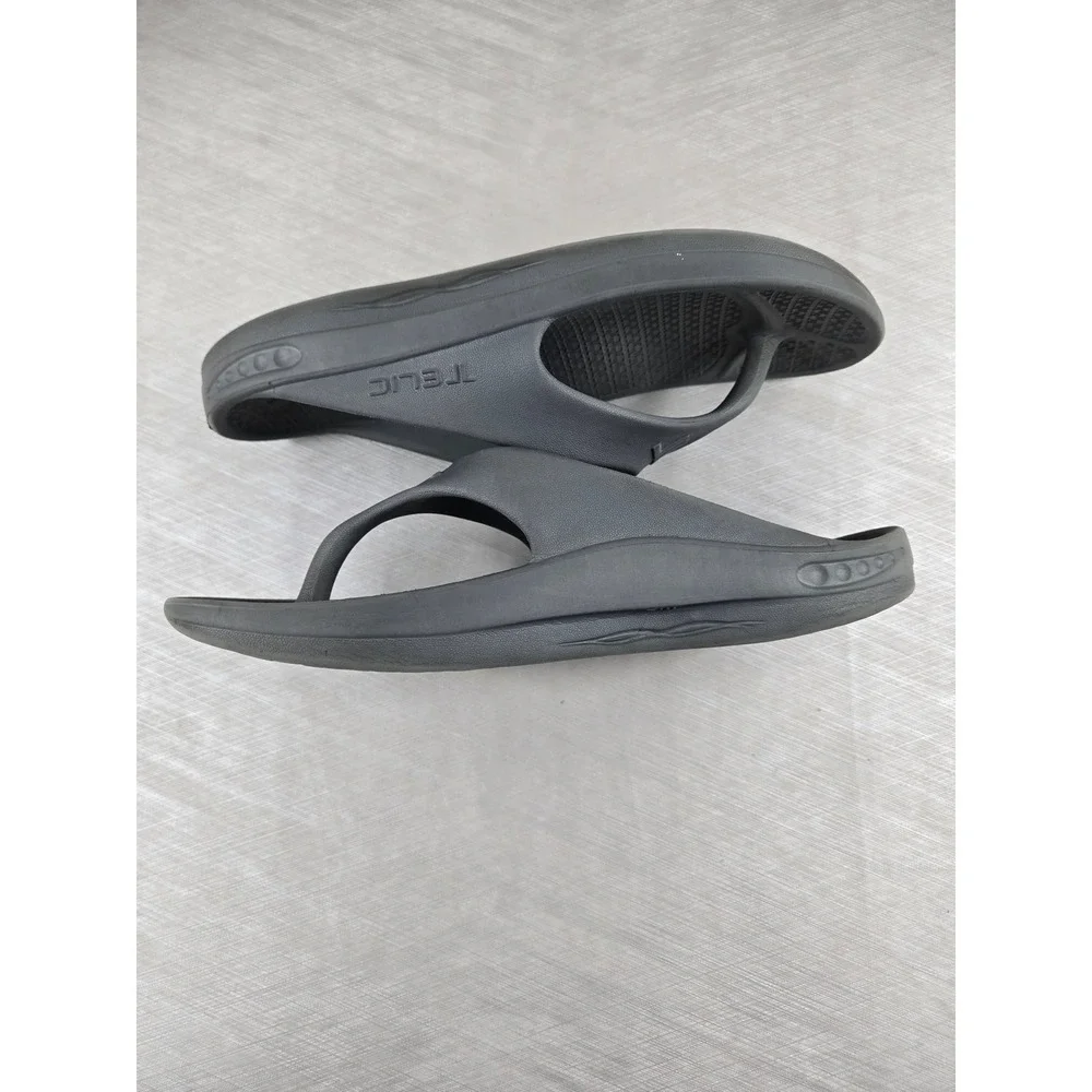 Telic Energy Flip Flops Slate Grey Recovery Sandals Made in USA Mens M Womens L